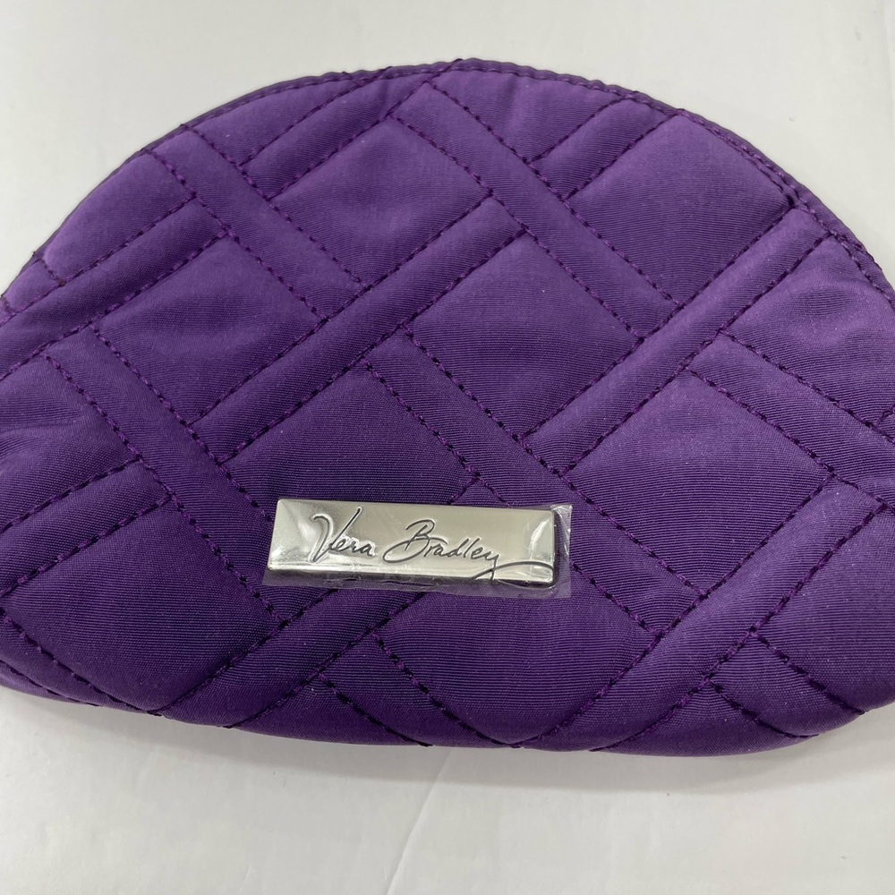 Vera Bradley Quilted Purple Cosmetic Case - Picture 2 of 4